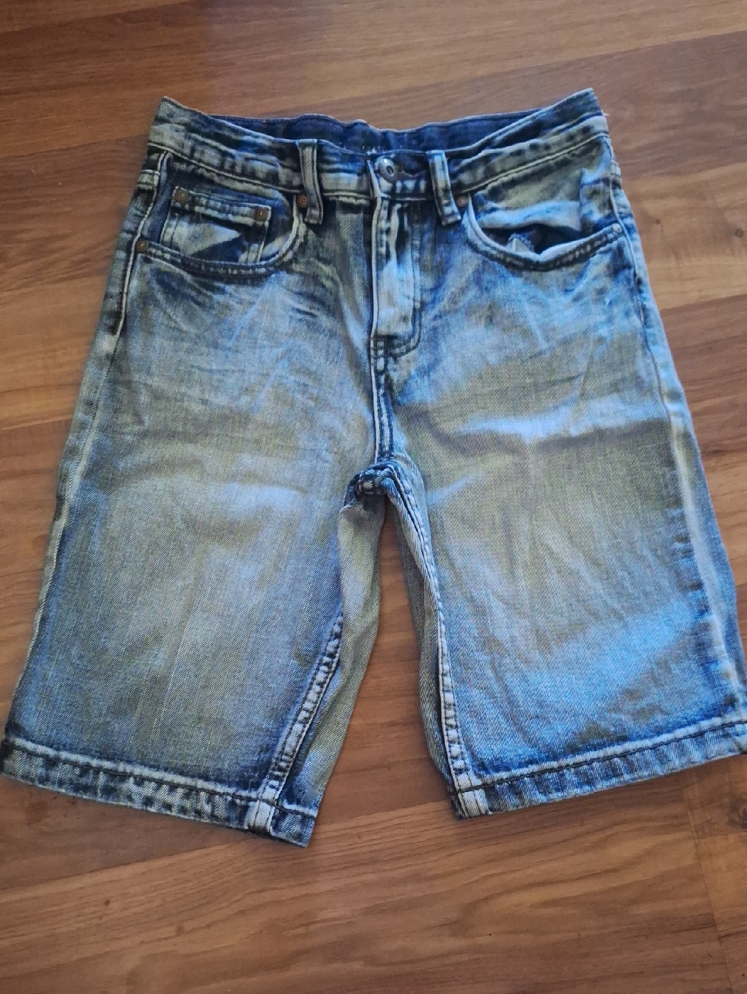 Flypaper Light Blue Washed Denim Shorts